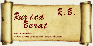 Ružica Berat vizit kartica